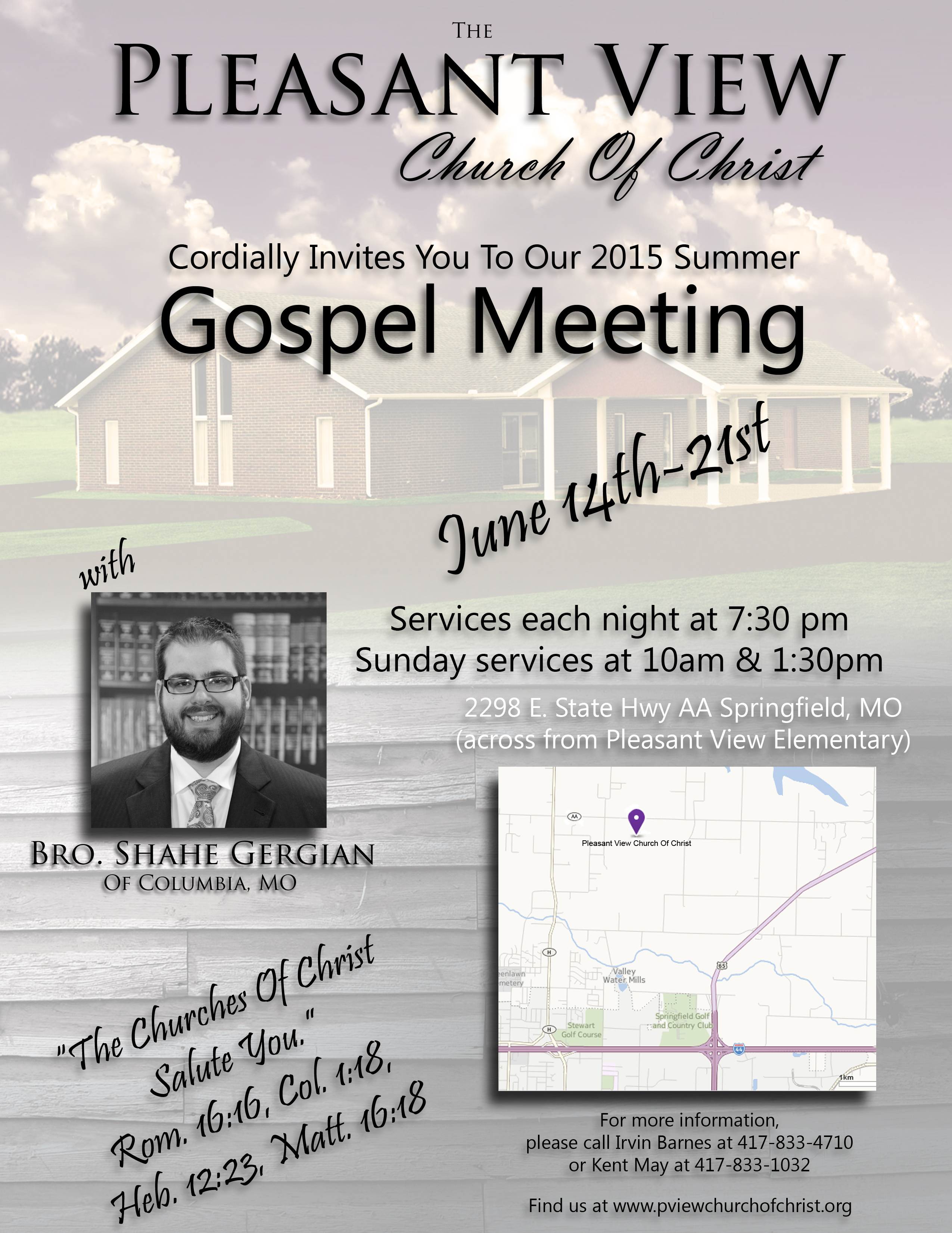 Gospel Meeting With Shahe Gergian Coming Up Soon Pleasant View